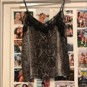ZARA snakeskin top